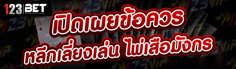 เปิดเผยข้อควรหลีกเลี่ยงเล่น ไพ่เสือมังกร